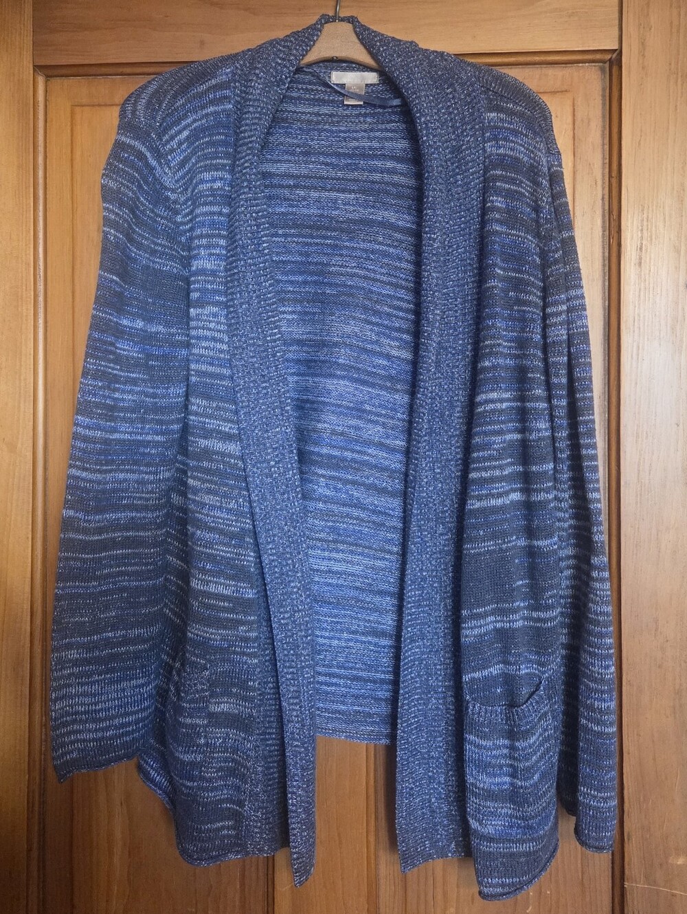 White Stag Blue Marled Open Cardigan with Pockets